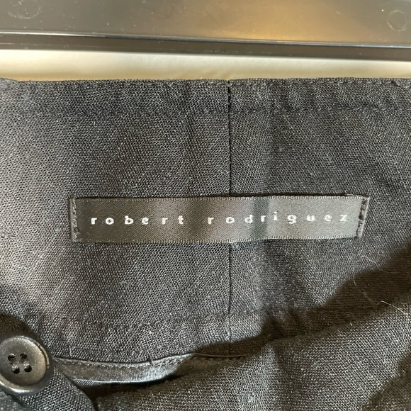 Robert Rodriguez Womens 4 Linen Blend Long Bermuda Capri Shorts Blk Inseam 12” - Picture 4 of 10